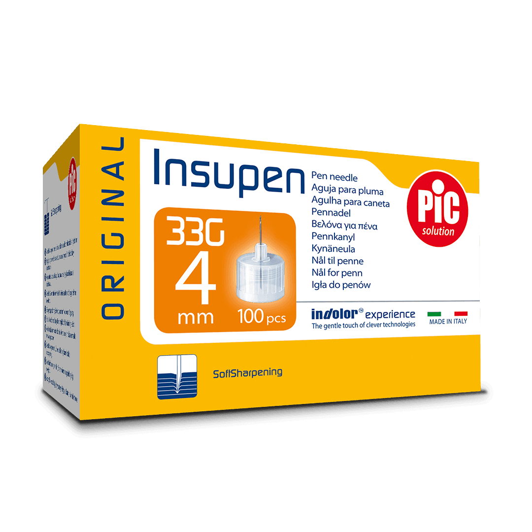 Ace pentru insulină PIC Insupen 4 mm 33G compatibile cu penurile de insulină