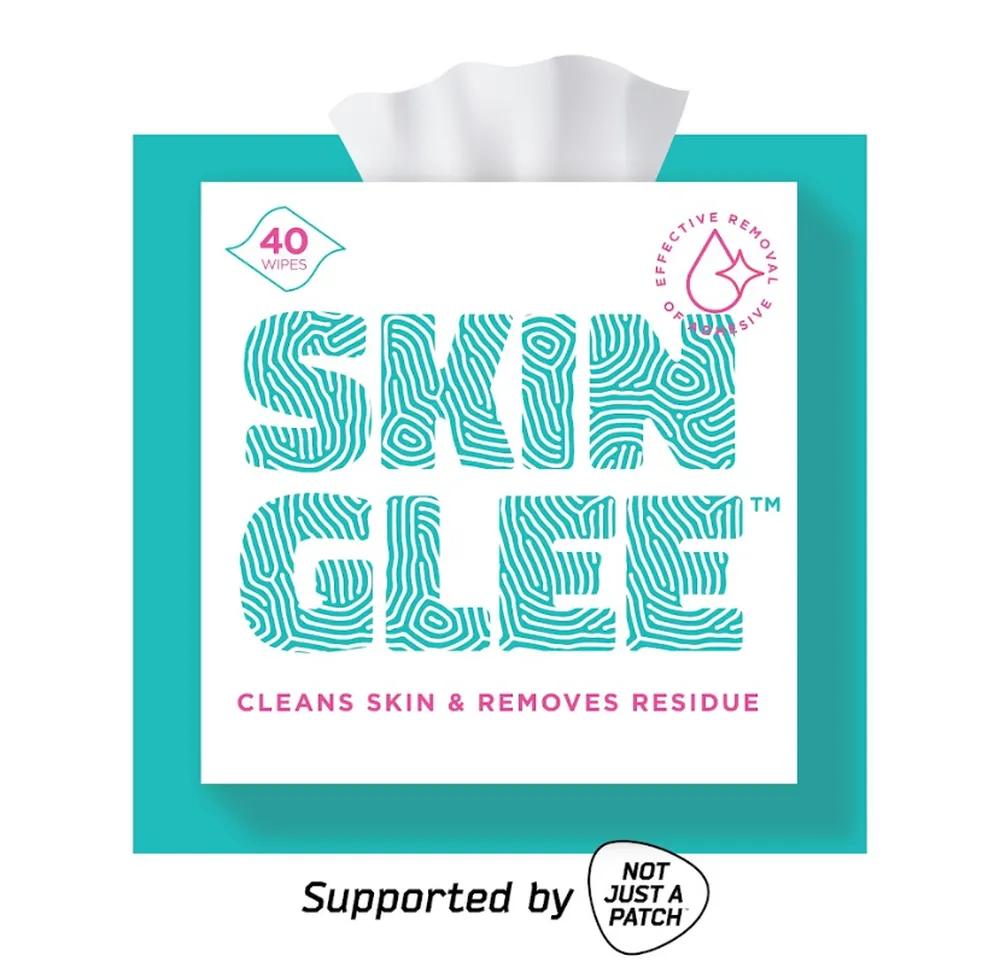 Skin Glee Not Just a Patch pentru curatarea pielii si indepartarea adezivului senzorilor glicemie