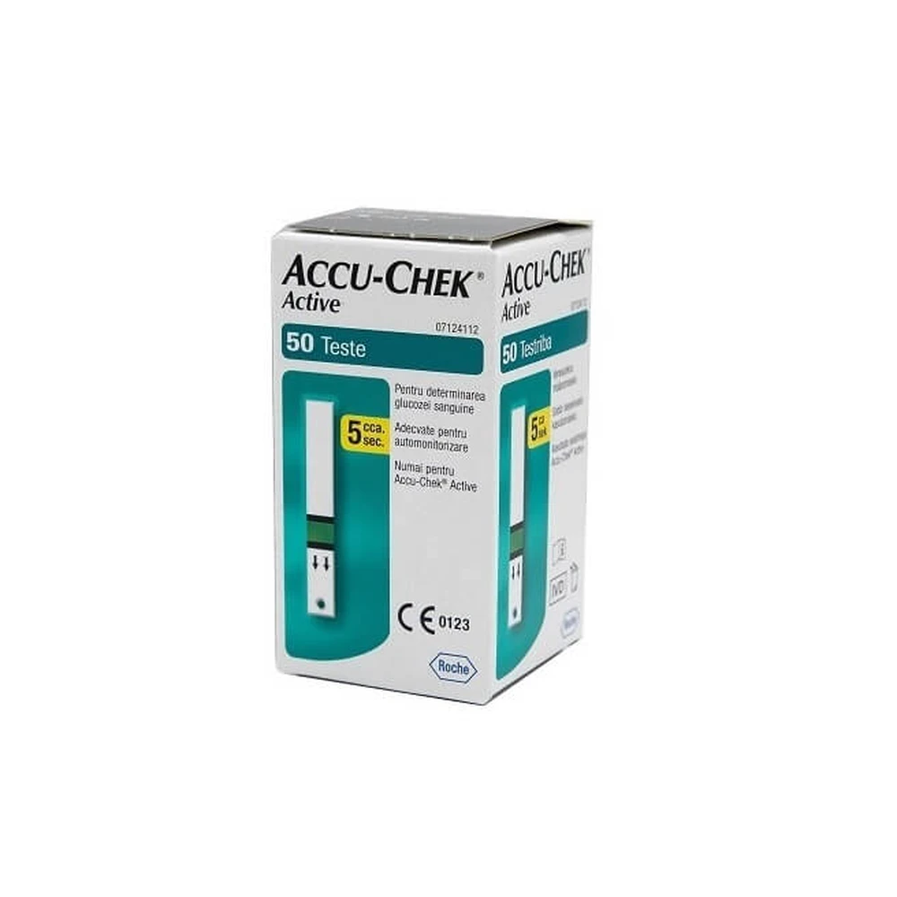 Bandelete Accu-Chek Active 50 teste pentru măsurarea glicemiei