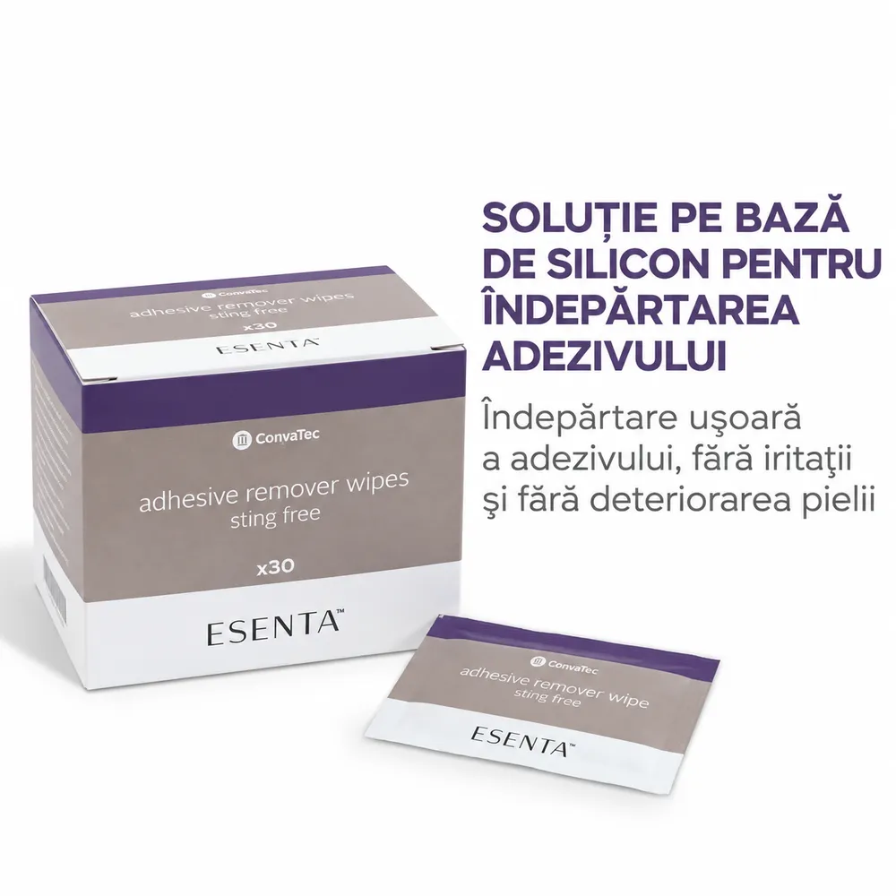 ESENTA șervețele îndepărtare adeziv 30 buc ConvaTec